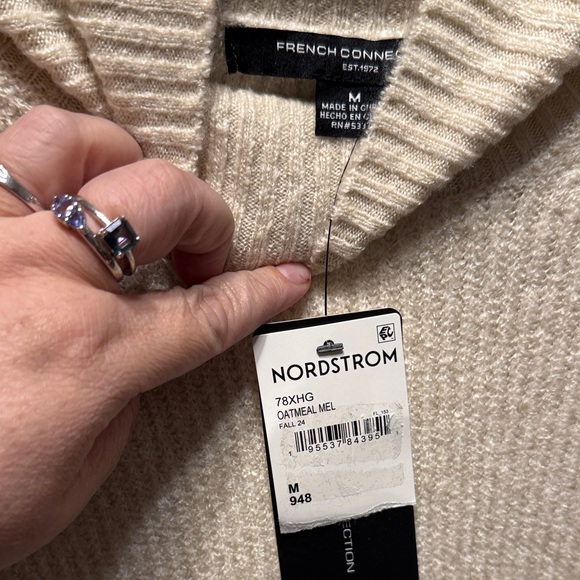 French Connection Cream Cowl Neck Sweater - Picture 2 of 6